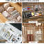 25 pièces de rangement de tiroir en plastique transparent 4 tailles de rangement de bureau