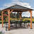 Sequoia 10 ft.x10 ft. Premium Cedar Wood Hard Top Gazebo With Galvanized Steel  Roof