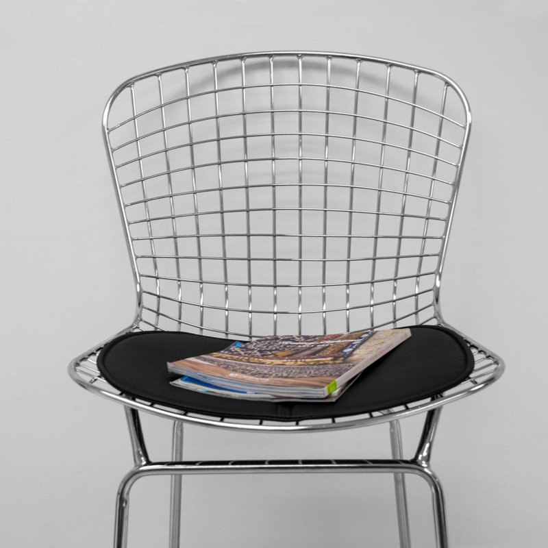 Jaaziah Upholstered Counter Stool with Metal Frame, Black, Bar Stool (28" Seat Height)
