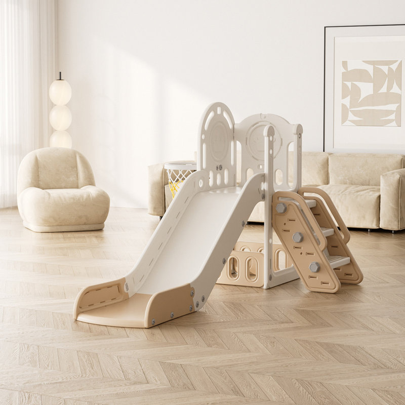 Zoomie Kids Indoor Slide, Orange/White