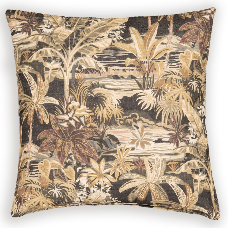 Coussin décoratif Borassa, 30 po x 30 po, polyester, Onyx