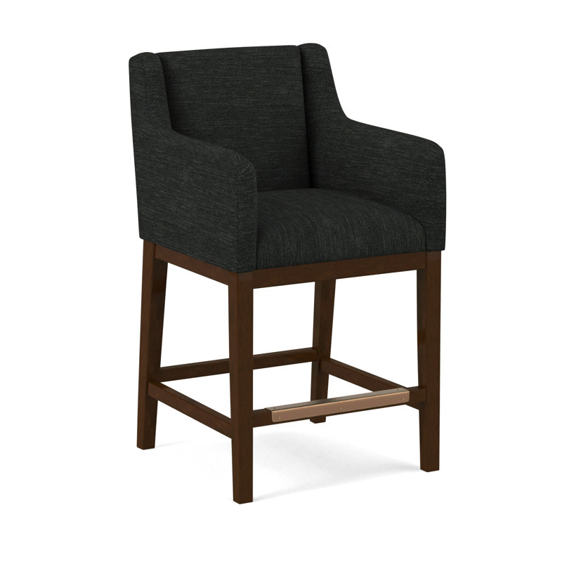 Upholstered Stool, 61364-88, Pecan