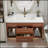 35.4"Single Bathroom Vanity With Integrated Ceramic Sink