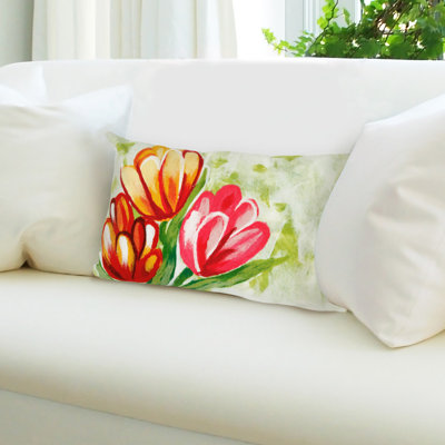 Floral Outdoor Throw Pillow