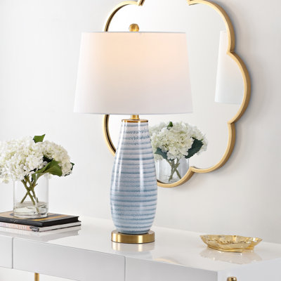 Lampe standard bleu / ivoire 26,5 po Navilas