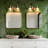 2-Light Bath Vanity Light Dimmable with Glass Shade