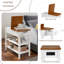 Table de bout à 2 tons avec ports de charge USB pour les petits espaces, pieds de table en bois massif, l 11,8 po x P 24 po x H 24,2 po
