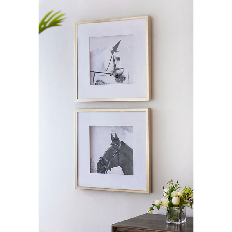 Ensemble de 2 impressions murales d'art animalier, 22 po x 22 po