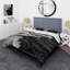Ensemble de housse de couette en microfibre / polyester noir marbré Dreamscape I-1766534818