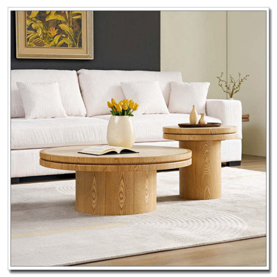 19.49 inch Round MDF Side Table