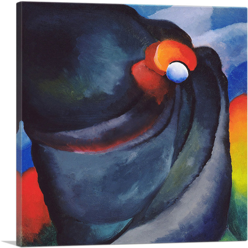 Lac George, manteau et rouge 1919 par Georgia O-Keeffe - reproduction d'art sur toile tendue, H 26 po x l 26 po x P 1,5 po