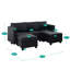 Canapé modulaire Shealene avec méridienne double - canapé en U réversible avec rangement-789335438