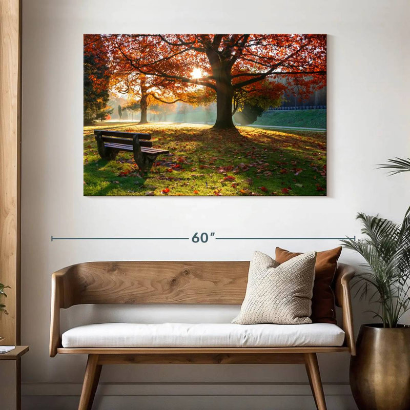 Banc Harnek Park en automne, H 32 po x l 48 po