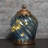Blue LED Lanterns Twisted Iridescent Moroccan Style Lantern