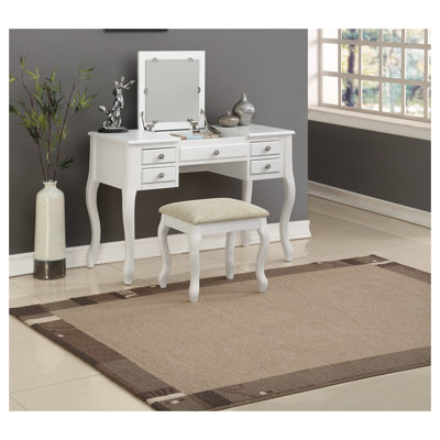 Ensemble de meuble-lavabo classique 1pc avec tabouret et tiroirs de couleur blanche