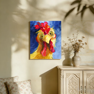 «Chicken Wildlife», art mural sans cadre, L 36 po x l 24 po