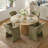 4 - Person Dining Table Sets With Round Table & 4 Upholstered Chairs-1310581850-1310581844
