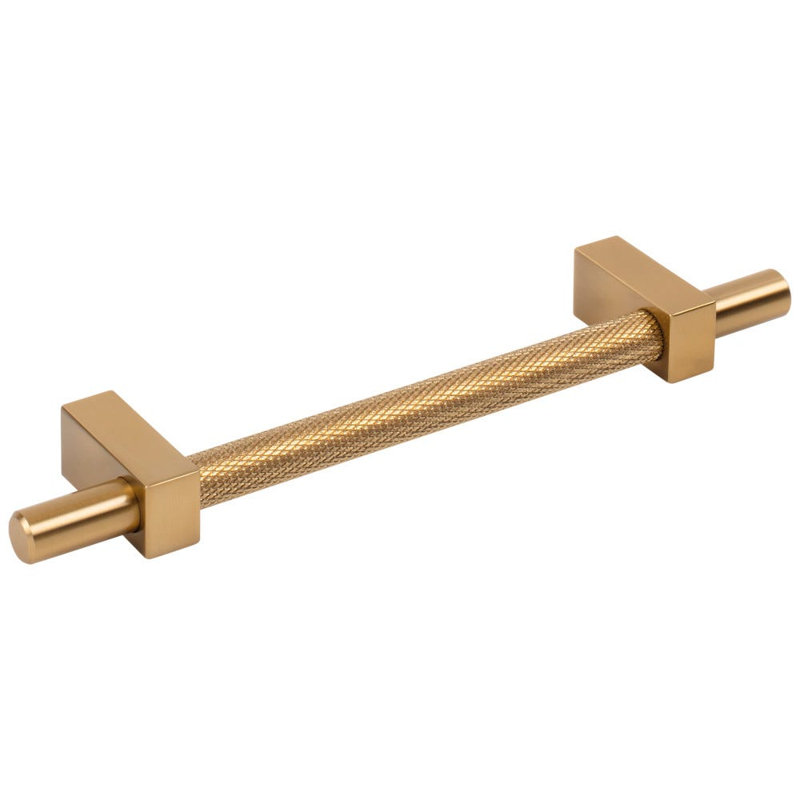 Larkin 3 Knurled Center Bar Pull, Satin Bronze, 3 3/4"
