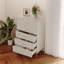 Commode blanche 5 tiroirs, grande commode étroite