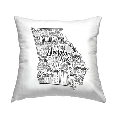 Coussin décoratif en polyester avec insert carré carré The The Evening Evening Post