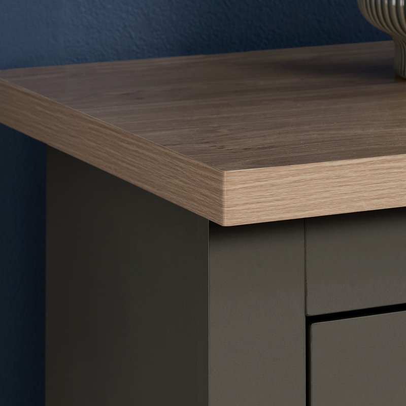 Napanoch 4 Drawer Chest, Dark Grey/Oak