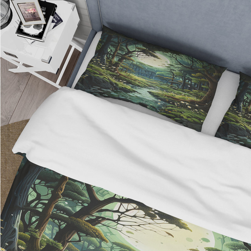 Ensemble de housse de couette Forest Enchanted Forest Pastoral I - Forest, Housse de couette très grand et 2 très grandes t