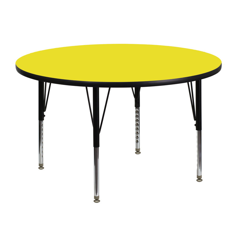 Table d'activité 42 po Goddard, Jaune, H 25,25 po x l 48 po x P 48 po