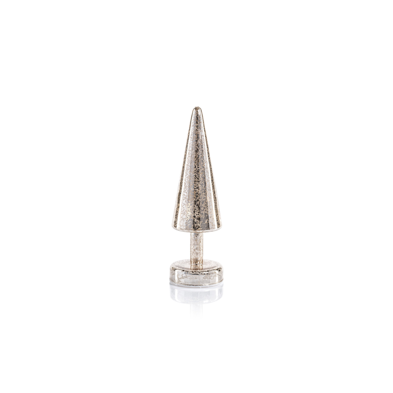 2-Piece Lighted Sparkle Cone Tree Set, Gold, 10" H x 3" W x 3" D