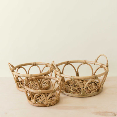 Rattan Fruit Basket, set of 3