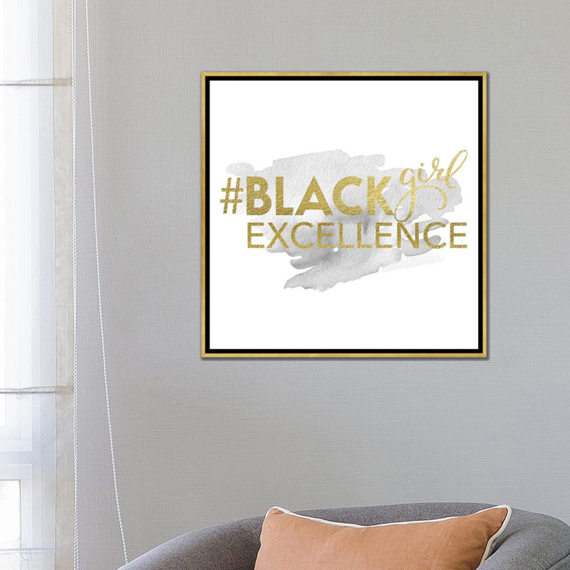 «Black Girl Magic III» par Nikki Chu - impression d'art textuel, H 26 po x l 26 po x P 1,5 po, Pas de tapis