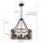 Napeague 5 - Light 19.7-inch Dimmable Drum Chandelier with Distressed Grain Accents-588439296