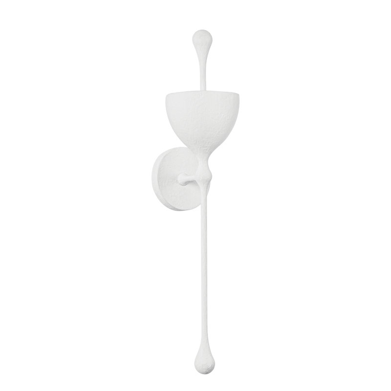 Antalya 1 Light Wall Sconce, Gesso White