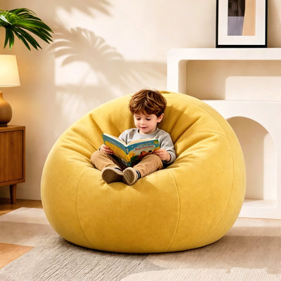 Fauteuil à billes de 31,5 po x 31,5 po x 19,7 po avec poignée pratique et base antidérapante; convient au salon, à la chambre à coucher ou au bureau personnel - chiot