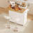 Rubab 35.4" Kitchen lsland with Trash Can Cabinet, Locking Wheels, Spice & Tower Rack-256132397
