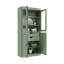 100% Solid Wood 32" Pantry Cabinet with Frosted Glass Doors and 2-Drawers-1289746398