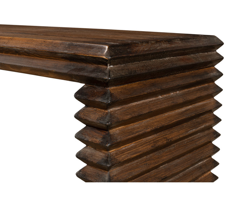 Stacked 63'' W Solid Wood Console Table