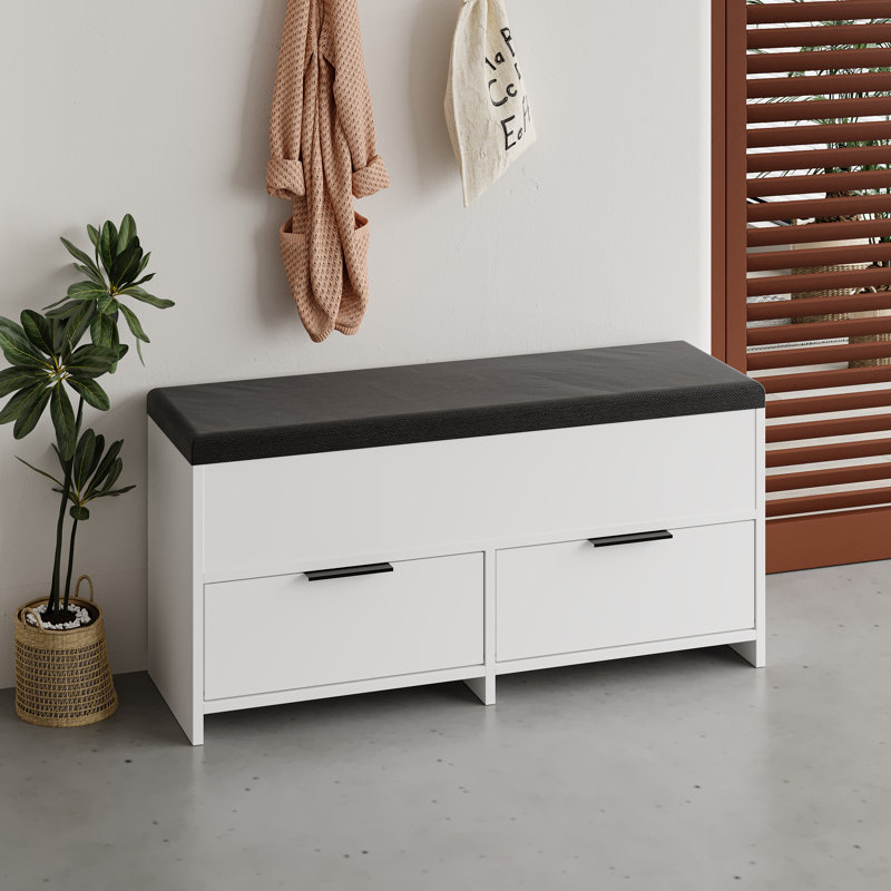 8 Pair Shoe Storage Cabinet, White
