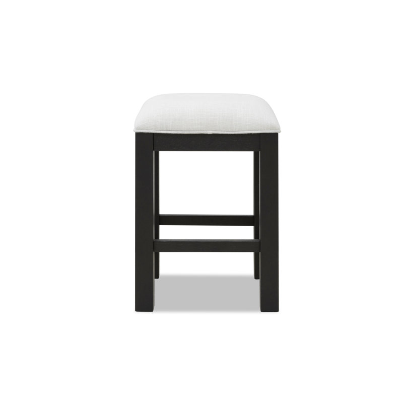 Tabouret de comptoir rembourré Mya, Noir
