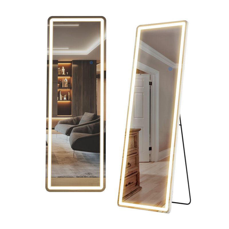 Miroir à DEL pleine longueur avec éclairage réglable et luminosité à intensité variable, 64 po x 21 po