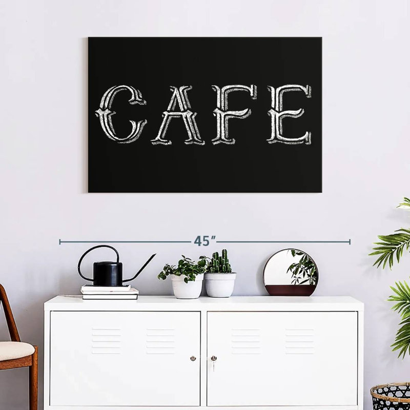 Tergel Blackboard Cafe Typography, 24" H x 36" W