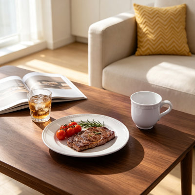 Service de table 56 pièces en grès à pois nacrés HomeVSS, pour 9 personnes