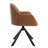 Khac Faux Leather Swivel Office Chair with Fixed Arms -796275510