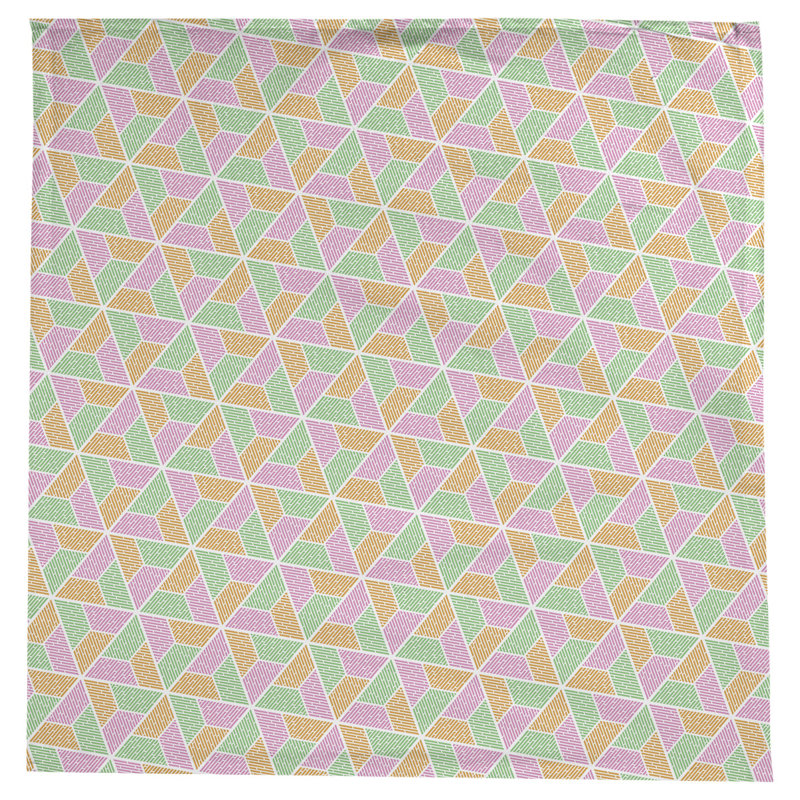 Nappe trapézoïdale Leffel, Vert/Orange/Rose