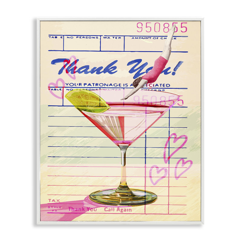 Giclée rétro de plongeur dans un cocktail, design par Lil 'Rue, H 14 po x l 11 po