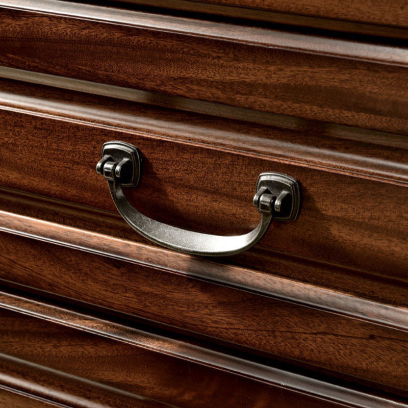 Simple Retro Style Walnut Entrance Cabinet