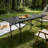 Rectangular Metal Folding Outdoor Camping Table, Rectangle Picnic Folding Table