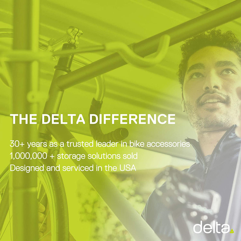 delta Alloy Wall Mounted Foldable 2 Bike Rack With Shelf