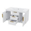 Meuble-lavabo mural 36 po avec lavabo en résine, armoire de rangement flottante avec 2 tiroirs-555326931