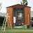 6ft X Outdoor Metal Storage Shed With Galvanized Iron Frame, Protected, Padlock, Weather - Coffee Strong Iron, Resistance, Stable