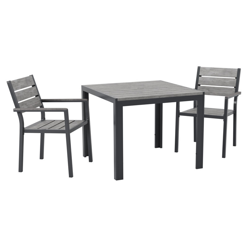 Ensemble bistro pour 2 personnes Ellenton Square, H 29,25 po x L 35,5 po x l 35,5 po